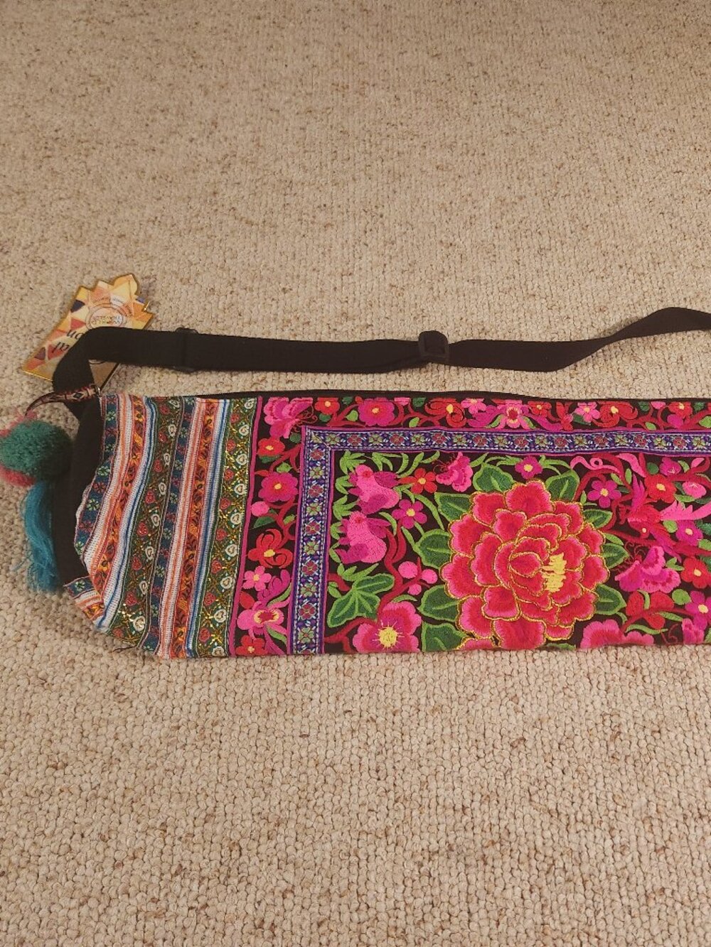 Boho Yoga mat bag with sling